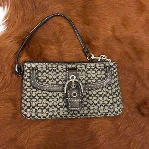 EUC Coach Black Wristlet